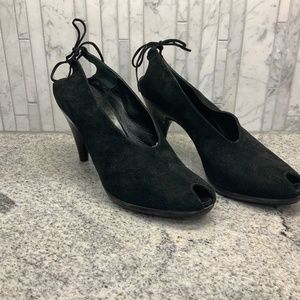 Robert Clergerie Black Suede Heels